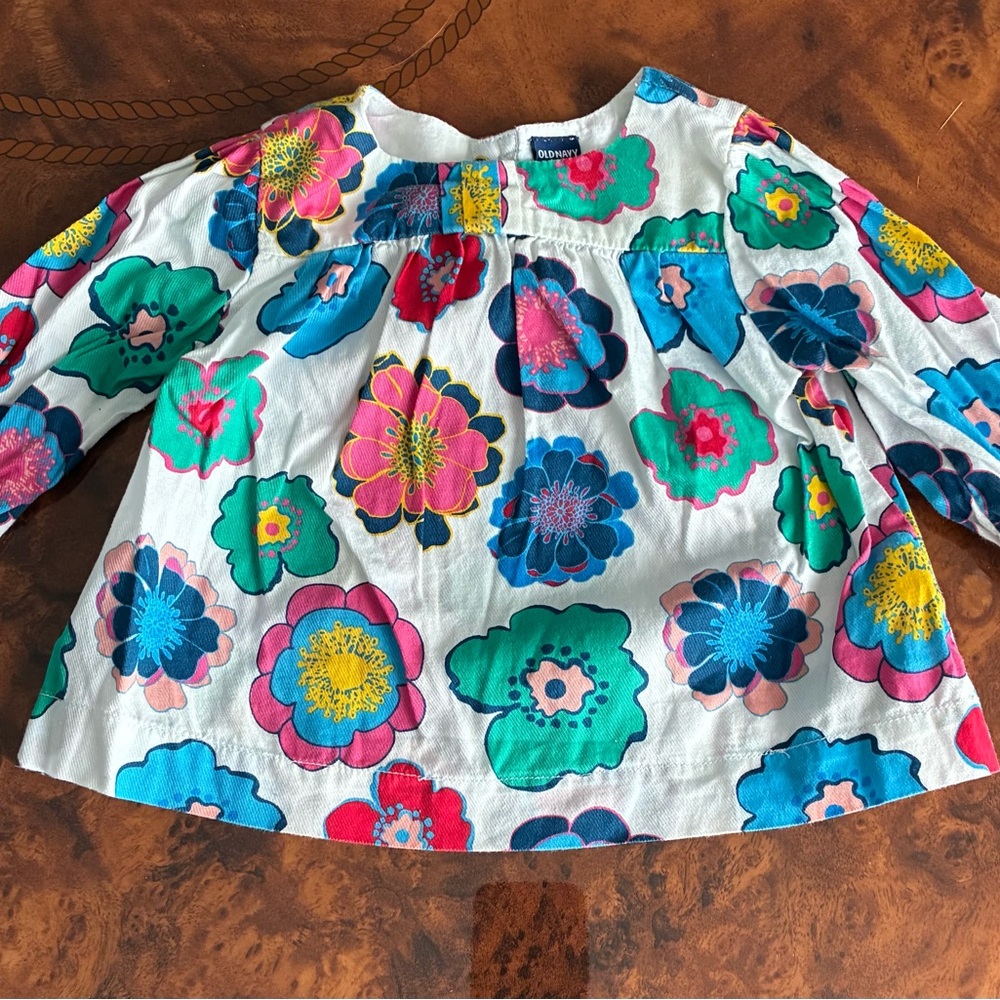 Old Navy Floral Long Sleeve Baby Top/Dress